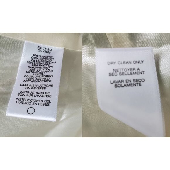 Michael Kors Linen Blend Spring Green & Cream Tweed Jacket Blazer - Size S - Picture 8 of 8